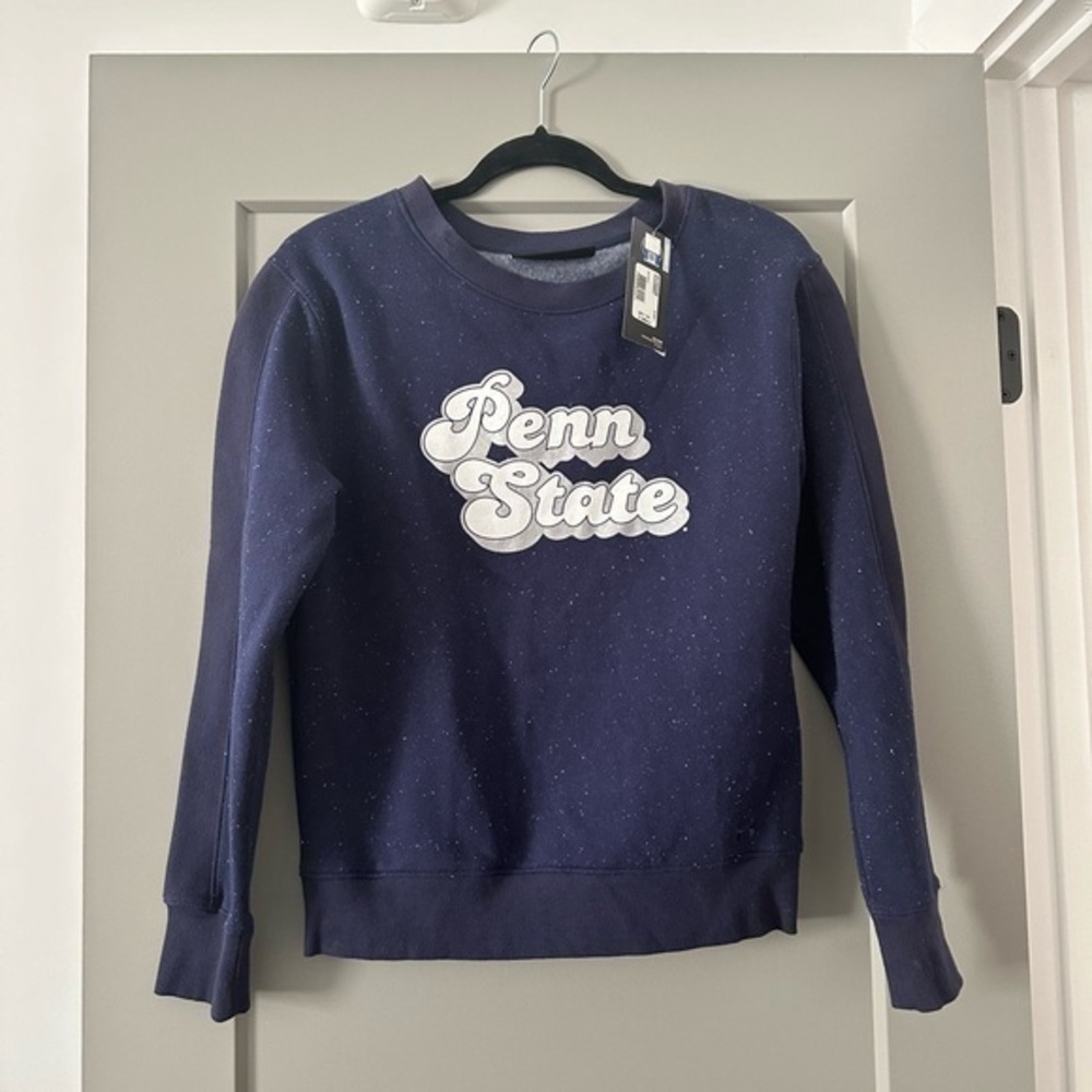 NWT Under Armour Penn State fleece sweatshirt women navy XS deadstock